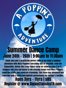 Poppins Dance Camp Poster